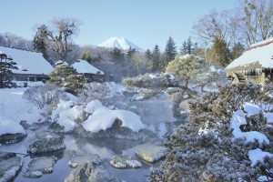 １月　忍野村　冬の風景